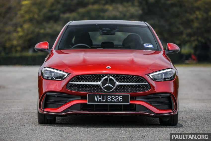 完整对比图集: W206 Mercedes-Benz C 200 Avantgarde vs C 300 AMG Line 进口版新车实拍, 售价28.8万与33万 179076