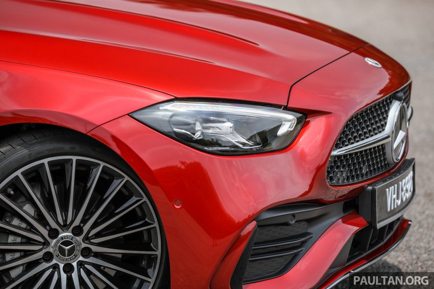完整对比图集: W206 Mercedes-Benz C 200 Avantgarde vs C 300 AMG Line 进口版新车实拍, 售价28.8万与33万 179083