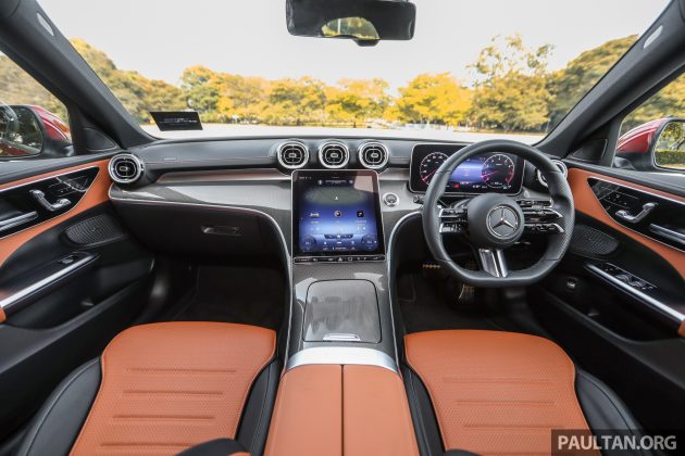 完整对比图集: W206 Mercedes-Benz C 200 Avantgarde vs C 300 AMG Line 进口版新车实拍, 售价28.8万与33万