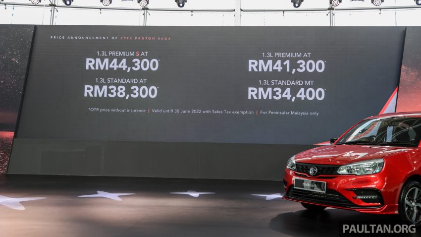 2022 Proton Saga MC2 本地正式发布, 新增 Premium S 等级, 多了外观空力套件和红色元素点缀, 售价从3.4万起 180838