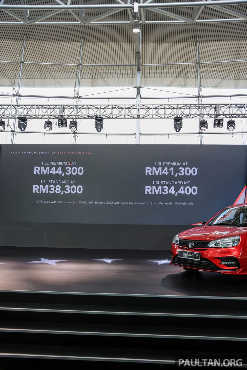 2022 Proton Saga MC2 本地正式发布, 新增 Premium S 等级, 多了外观空力套件和红色元素点缀, 售价从3.4万起 180839