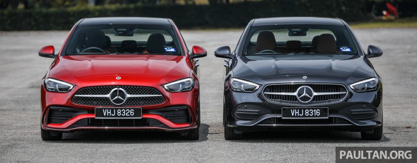 试驾集评: W206 Mercedes-Benz C 200 Avantgarde vs C 300 AMG Line, 配备, 动力和操控全面对比与导购心得 183223
