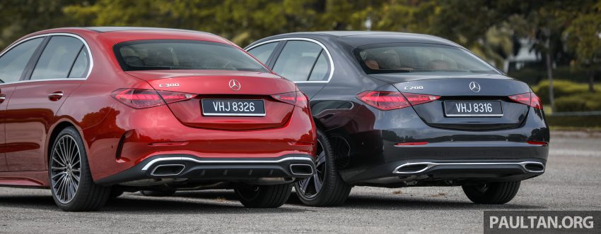 试驾集评: W206 Mercedes-Benz C 200 Avantgarde vs C 300 AMG Line, 配备, 动力和操控全面对比与导购心得 183232