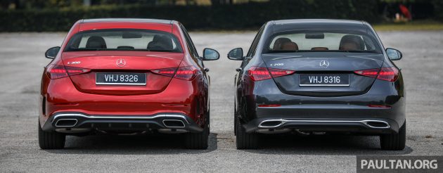 试驾集评: W206 Mercedes-Benz C 200 Avantgarde vs C 300 AMG Line, 配备, 动力和操控全面对比与导购心得