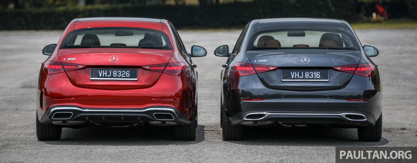 试驾集评: W206 Mercedes-Benz C 200 Avantgarde vs C 300 AMG Line, 配备, 动力和操控全面对比与导购心得 183225