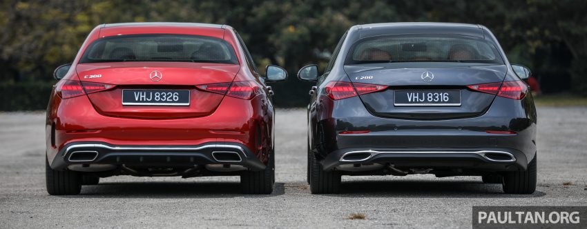 试驾集评: W206 Mercedes-Benz C 200 Avantgarde vs C 300 AMG Line, 配备, 动力和操控全面对比与导购心得 183226
