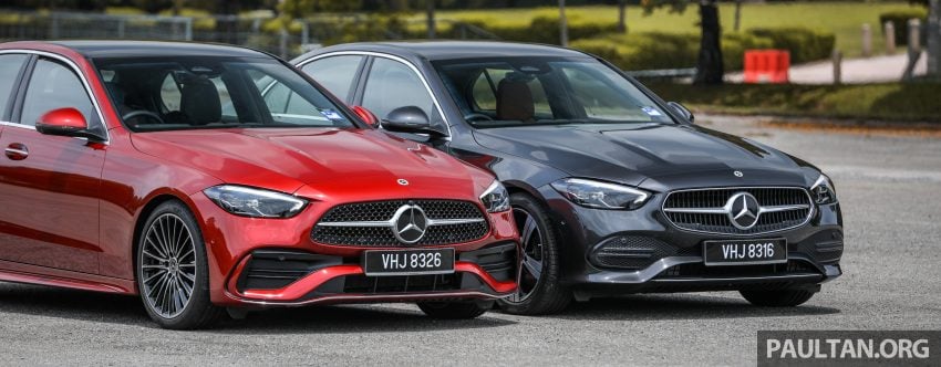 试驾集评: W206 Mercedes-Benz C 200 Avantgarde vs C 300 AMG Line, 配备, 动力和操控全面对比与导购心得 183227