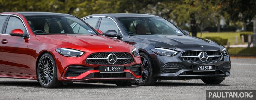试驾集评: W206 Mercedes-Benz C 200 Avantgarde vs C 300 AMG Line, 配备, 动力和操控全面对比与导购心得 183228
