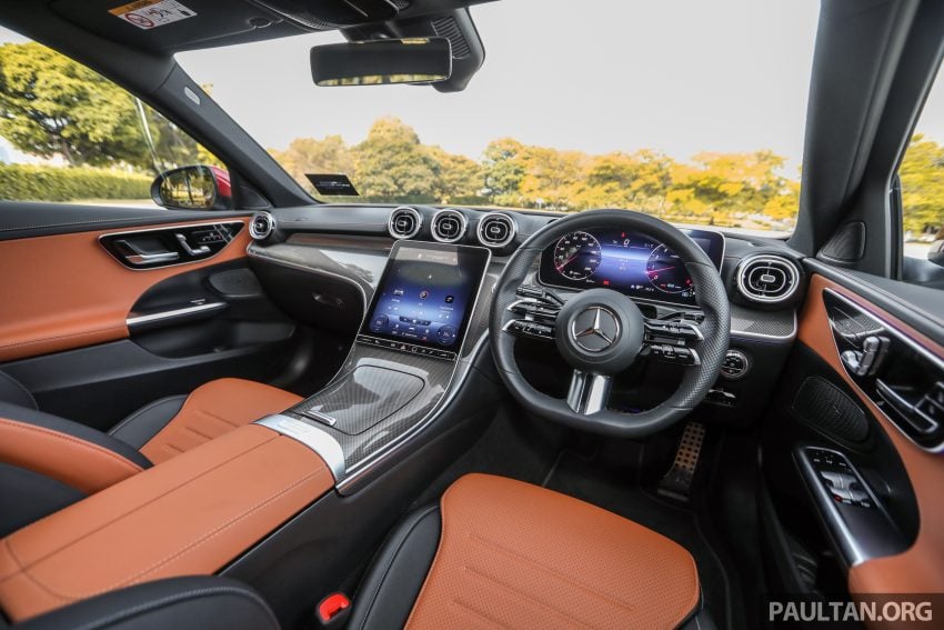 试驾集评: W206 Mercedes-Benz C 200 Avantgarde vs C 300 AMG Line, 配备, 动力和操控全面对比与导购心得 183458