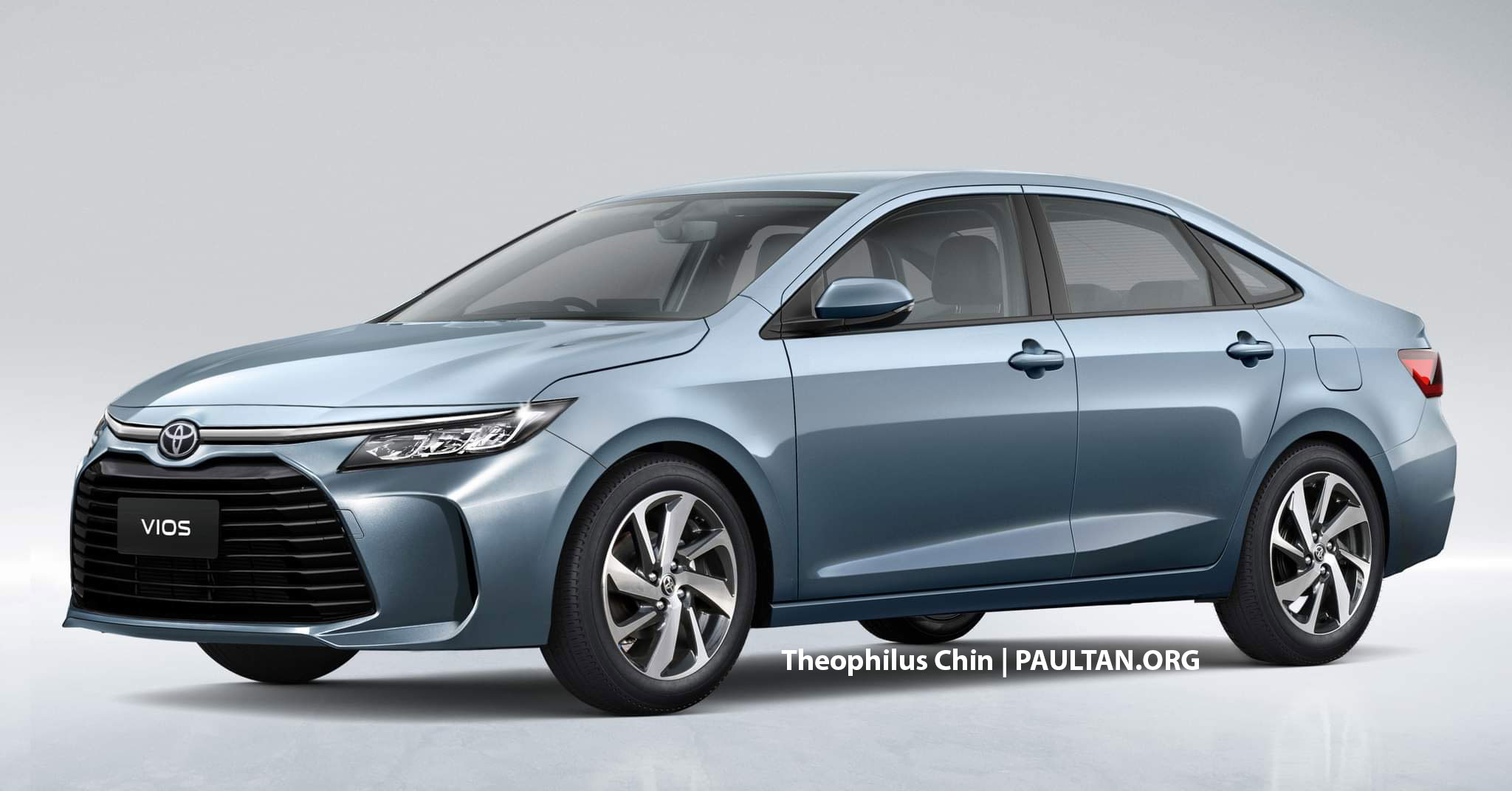 以 Corolla 造型绘制渲染图，新一代 Toyota Vios 长这样？