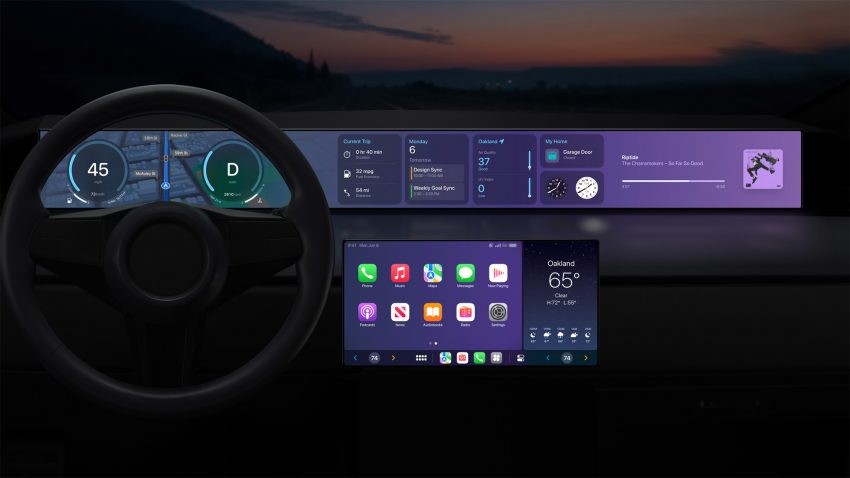 苹果发布全新版本 Apple CarPlay , 支持多个荧幕同时联动 183689