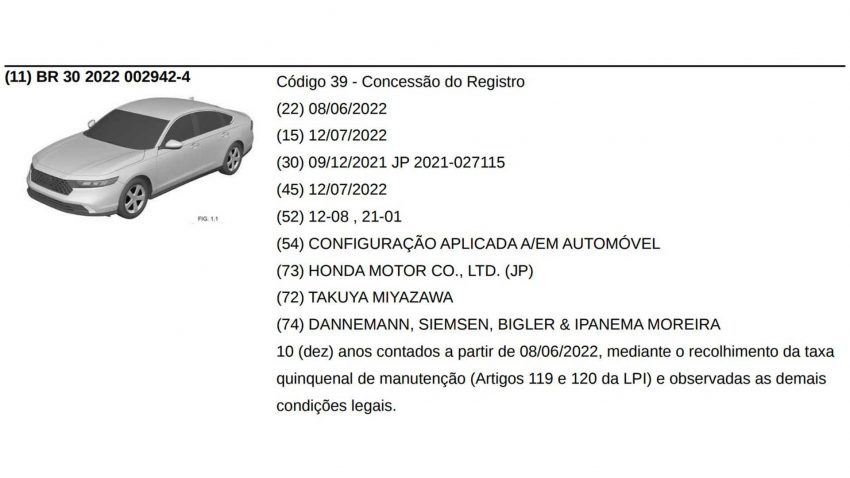第十一代 Honda Accord 3D设计图纸曝光, 采贯穿式尾灯 187425