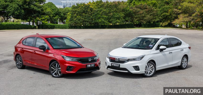 新车对比图集: Honda City 1.5 V vs City Hatchback 1.5 RS e:HEV, 传统四门对比五门掀背, Hybrid对比传统引擎 190052