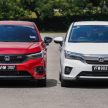 新车对比图集: Honda City 1.5 V vs City Hatchback 1.5 RS e:HEV, 传统四门对比五门掀背, Hybrid对比传统引擎