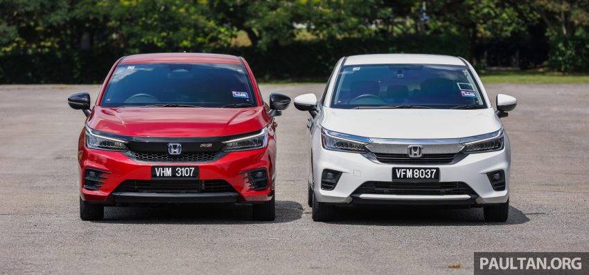 新车对比图集: Honda City 1.5 V vs City Hatchback 1.5 RS e:HEV, 传统四门对比五门掀背, Hybrid对比传统引擎 190061
