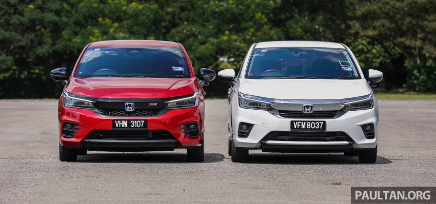 新车对比图集: Honda City 1.5 V vs City Hatchback 1.5 RS e:HEV, 传统四门对比五门掀背, Hybrid对比传统引擎 190062
