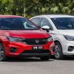 新车对比图集: Honda City 1.5 V vs City Hatchback 1.5 RS e:HEV, 传统四门对比五门掀背, Hybrid对比传统引擎