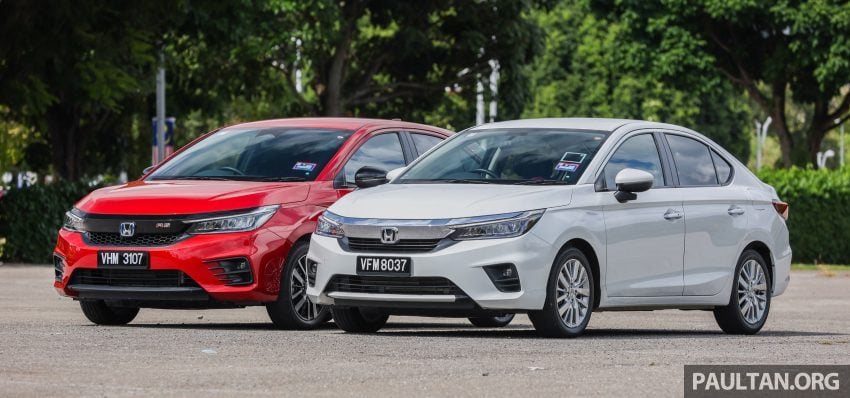 新车对比图集: Honda City 1.5 V vs City Hatchback 1.5 RS e:HEV, 传统四门对比五门掀背, Hybrid对比传统引擎 190056