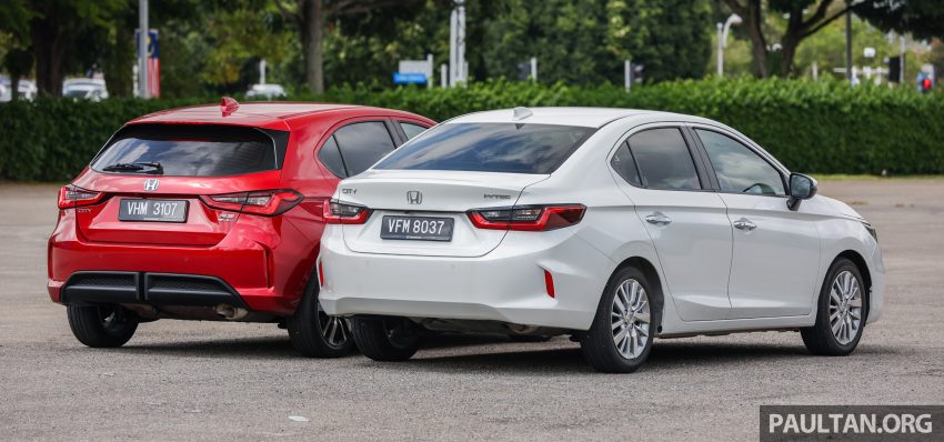 新车对比图集: Honda City 1.5 V vs City Hatchback 1.5 RS e:HEV, 传统四门对比五门掀背, Hybrid对比传统引擎 190057
