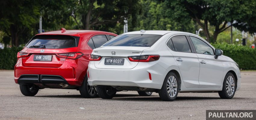 新车对比图集: Honda City 1.5 V vs City Hatchback 1.5 RS e:HEV, 传统四门对比五门掀背, Hybrid对比传统引擎 190058