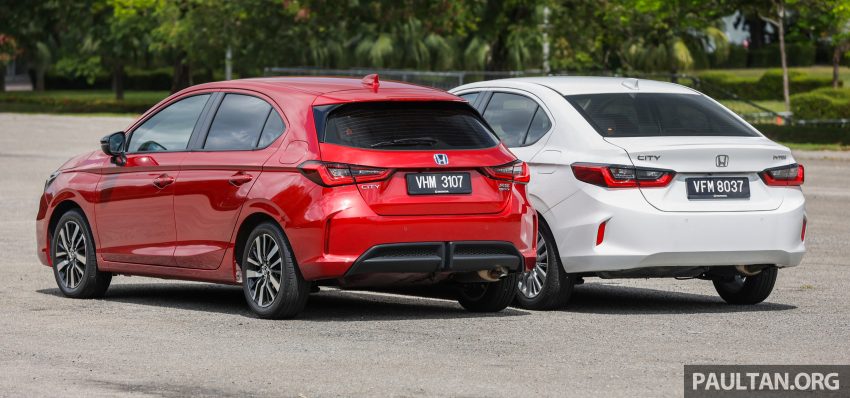 新车对比图集: Honda City 1.5 V vs City Hatchback 1.5 RS e:HEV, 传统四门对比五门掀背, Hybrid对比传统引擎 190059