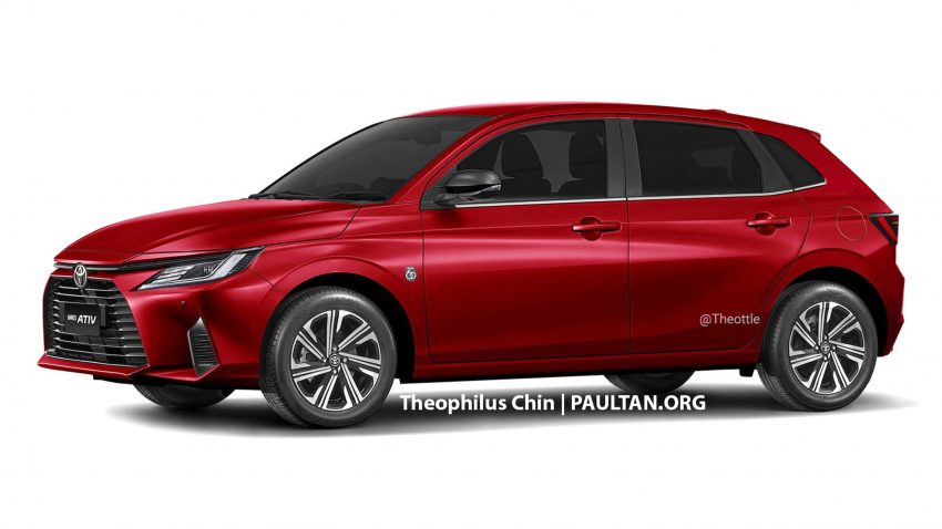 基于全新 Vios 绘制渲染图，下一代 Toyota Yaris 长这样？ 191379