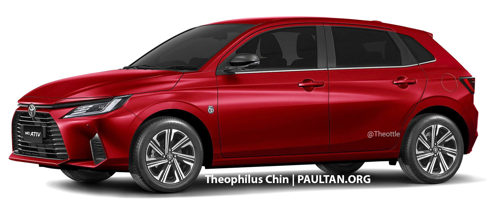 基于全新 Vios 绘制渲染图，下一代 Toyota Yaris 长这样？