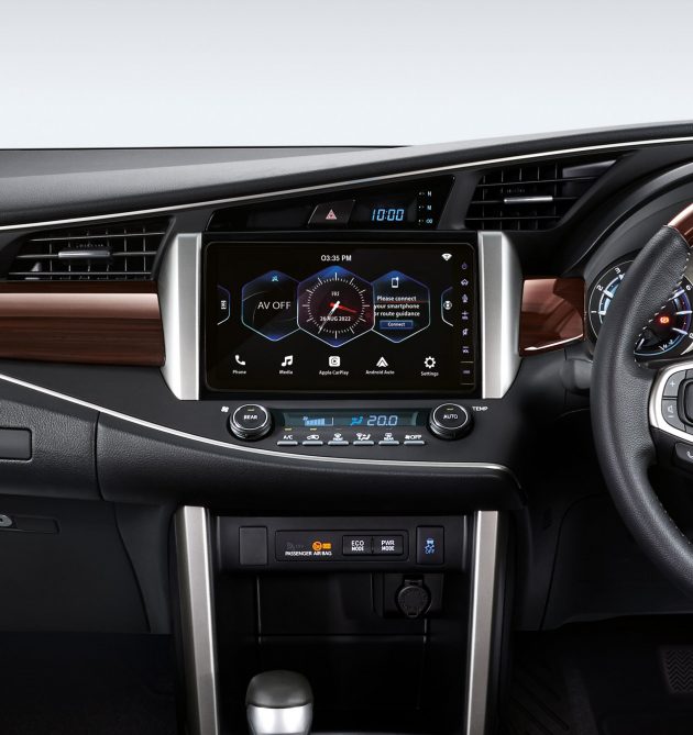 2022 Toyota Innova 追加新配备, 高阶车型新增无线Apple CarPlay与Android Auto, 行车记录器可无线连接传输影片