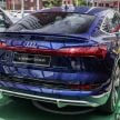 Audi e-tron Sportback 纯电动SUV登陆大马, 由第三方进口商引入销售, 综合马力最高408匹, 5.7秒破百, 售价50万