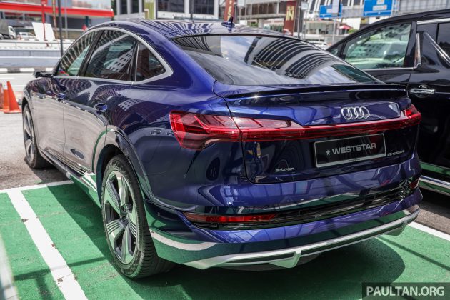 Audi e-tron Sportback 纯电动SUV登陆大马, 由第三方进口商引入销售, 综合马力最高408匹, 5.7秒破百, 售价50万