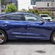 Audi e-tron Sportback 纯电动SUV登陆大马, 由第三方进口商引入销售, 综合马力最高408匹, 5.7秒破百, 售价50万