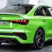 Audi RS3 Sedan 本地开放新车预订, 2.5L五缸涡轮增压引擎, 400匹马力500Nm扭力, 3.8秒破百, 预估价介于65到75万