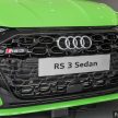 Audi RS3 Sedan 新车实拍！搭载2.5L涡轮增压引擎，400 PS马力，500Nm扭矩，3.8秒破百！售价RM650k-RM750k