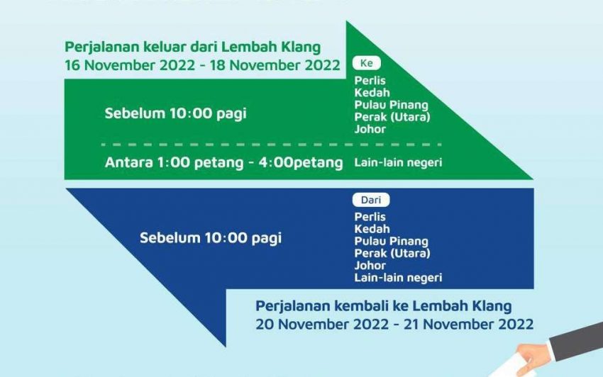 全国第15届大选：PLUS Malaysia 发布行程时间表建议 201983