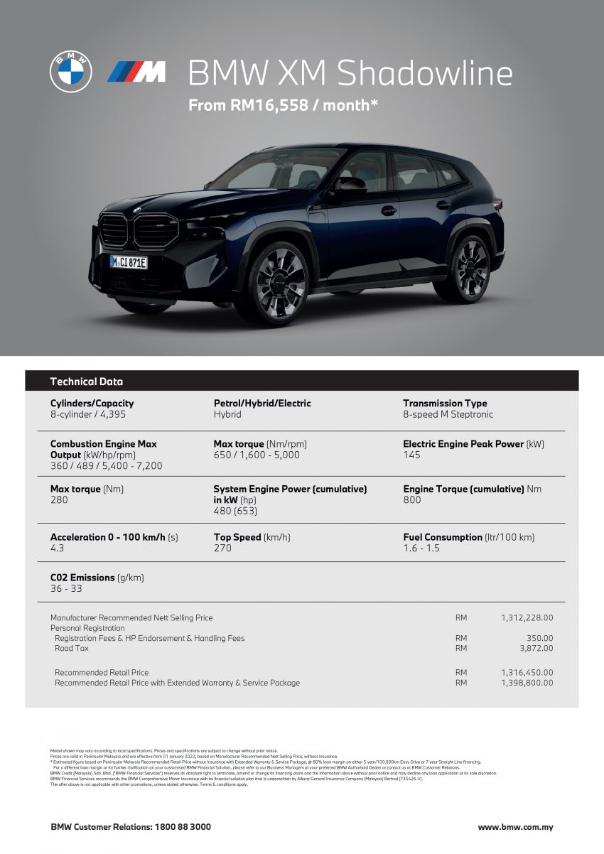 2023 BMW XM SUV 本地官方定价出炉！售131万令吉起 207267