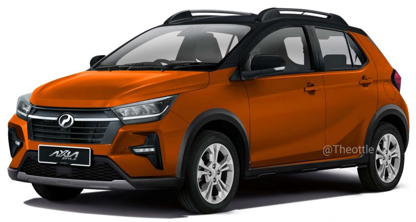 融入SUV风格更好看？2023 Perodua Axia Style 渲染图 209032