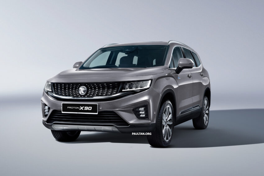 Proton X90 细节与规格获确认, 全系搭载1.5T引擎搭配48V MHEV系统, 六/七人座, 第二级半自动驾驶辅助, 12.3寸巨屏 214333