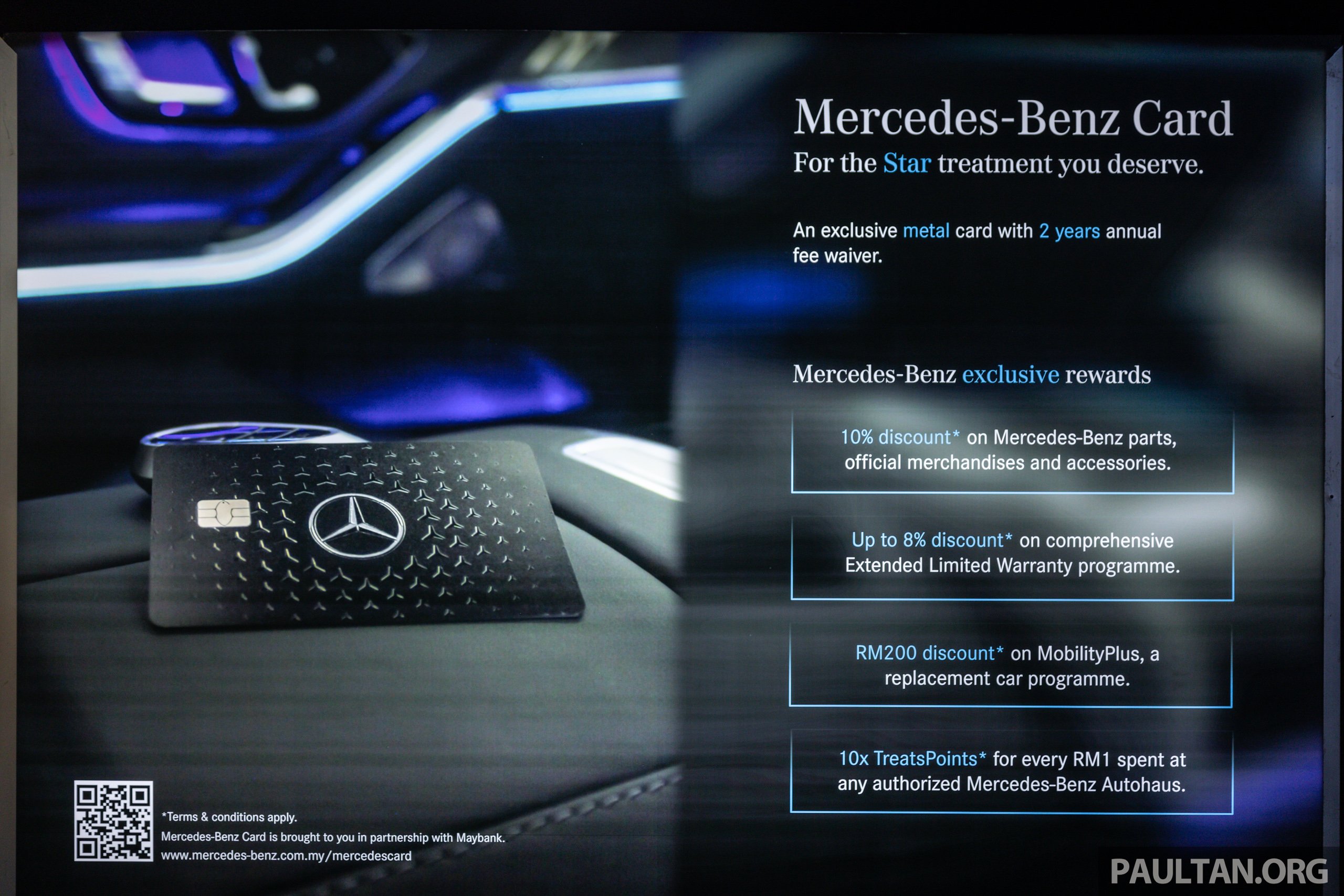 与 Maybank 合作，Mercedes-Benz Card 信用卡发布！原厂配件、添油、酒店餐饮消费享优惠，免费使用机场贵宾室