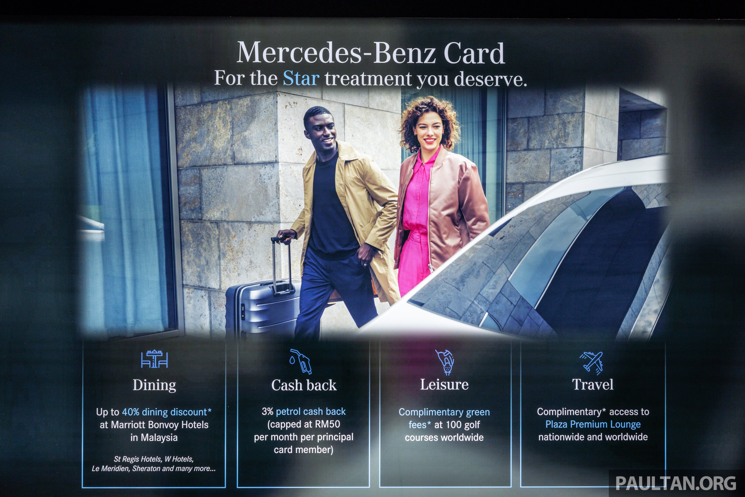 与 Maybank 合作，Mercedes-Benz Card 信用卡发布！原厂配件、添油、酒店餐饮消费享优惠，免费使用机场贵宾室