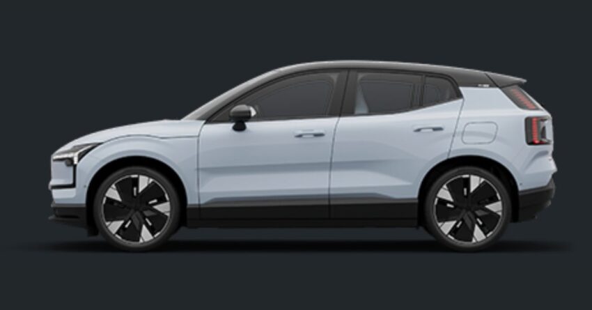 Volvo EX30 车侧外观造型提前曝光, 单马达或双马达配置, 两种电池容量, 续航最长可达480公里, 6月7日全球首发 220899