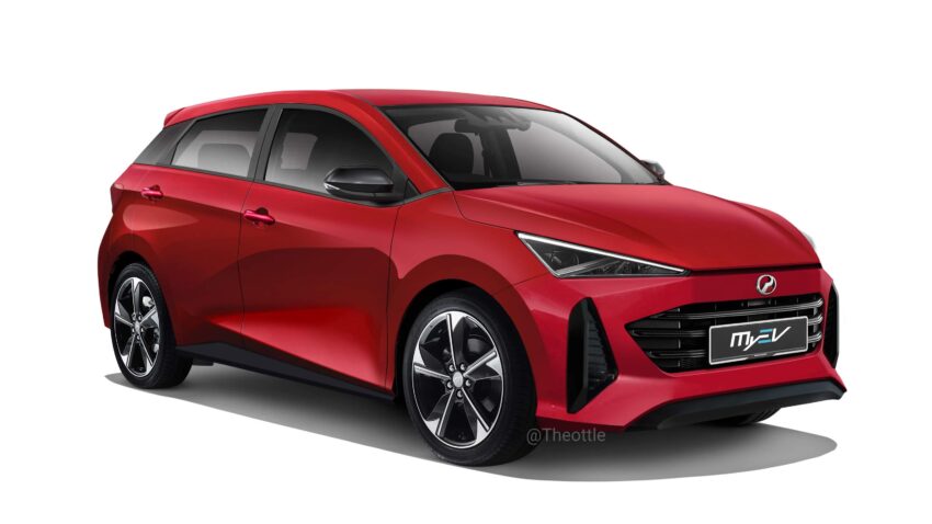 Perodua MyEV 渲染图！本地设计师 Theophilus Chin 基于 EM-O EV 概念车绘制而成，下一代电动 Myvi 长这样？ 225481