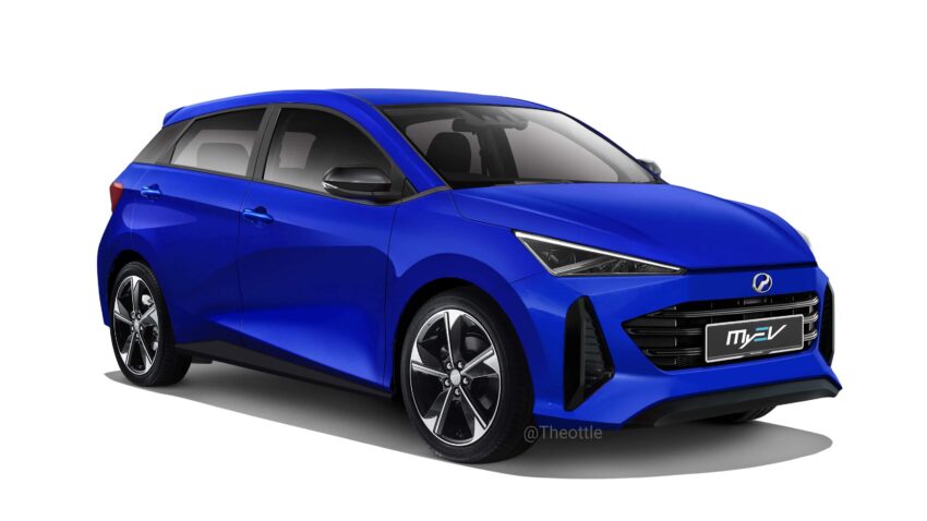 Perodua MyEV 渲染图！本地设计师 Theophilus Chin 基于 EM-O EV 概念车绘制而成，下一代电动 Myvi 长这样？ 225482