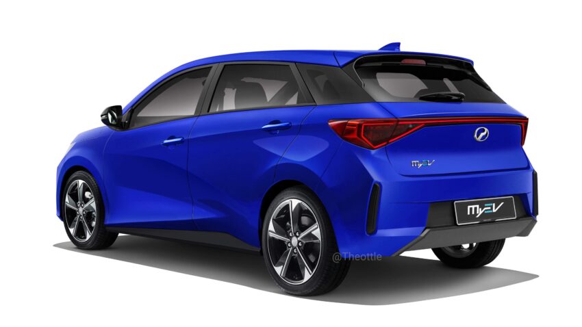 Perodua MyEV 渲染图！本地设计师 Theophilus Chin 基于 EM-O EV 概念车绘制而成，下一代电动 Myvi 长这样？ 225486