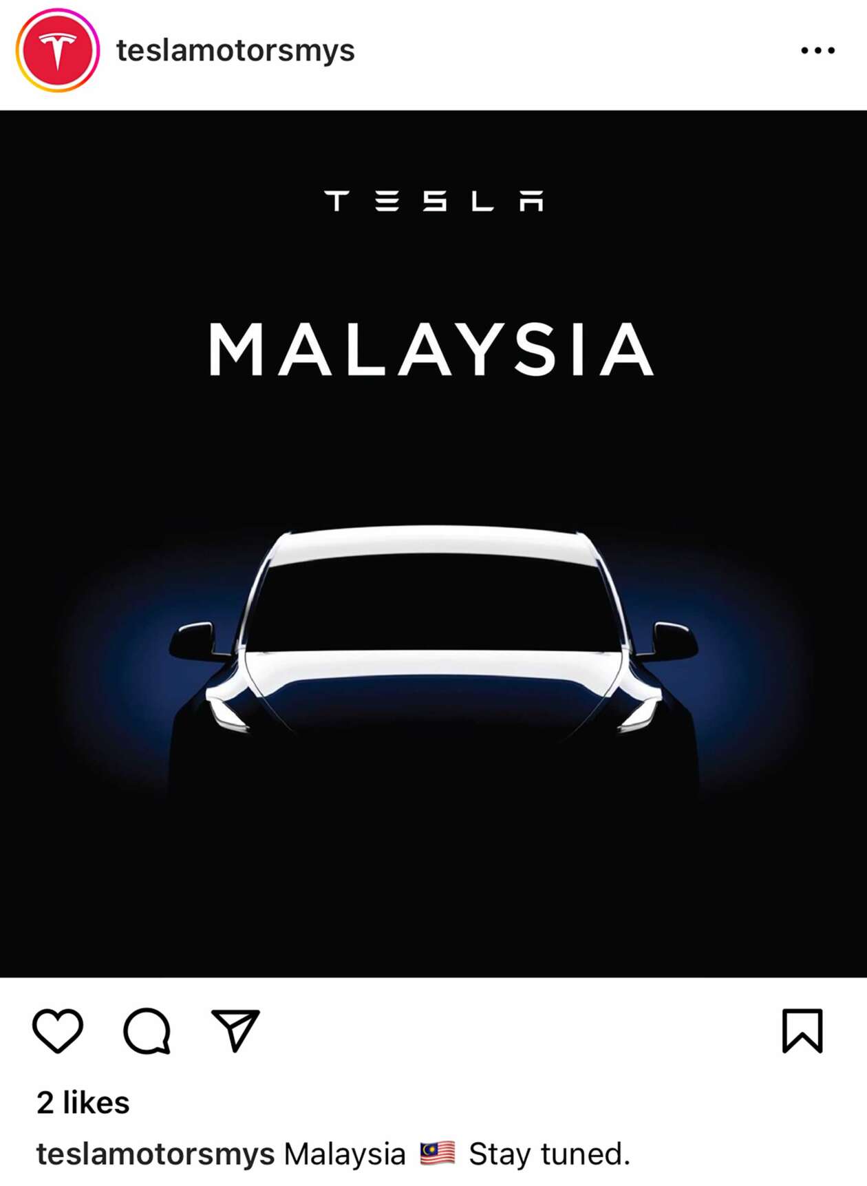 发布在即？Tesla Malaysia 开通网络社媒 Instagram 账户