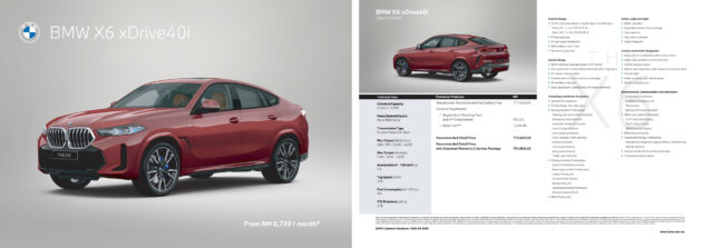 2023 BMW X6 xDrive40i M Sport 小改款登陆大马, 72万起