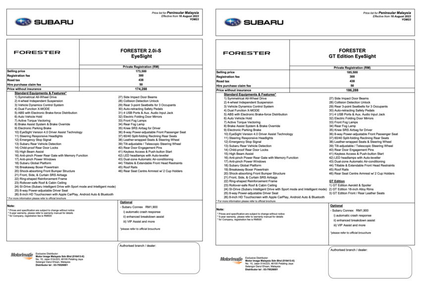 2023 Subaru Forester 全车系降价1万配备不变, 16.4万起 230766