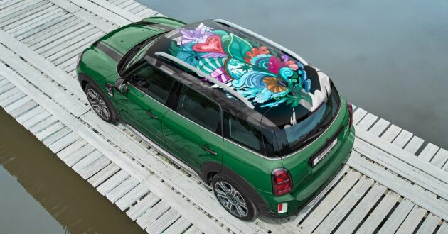 MINI Countryman Roof Art Edition 限量版本地开售, 车顶有本地艺术家特创彩色花卉图案, 正式售价从25.5万令吉起