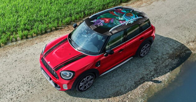 MINI Countryman Roof Art Edition 限量版本地开售, 车顶有本地艺术家特创彩色花卉图案, 正式售价从25.5万令吉起