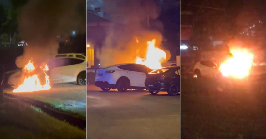 全马首宗？Tesla Model Y 停车期间突起火自燃，原因不详 235615