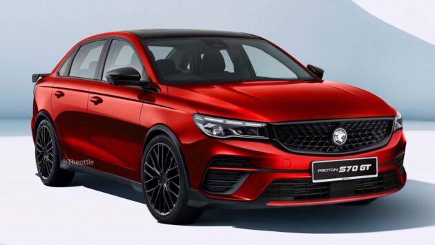 PS达人绘制 Proton S70 GT 假想图, 搭载缸内直喷引擎